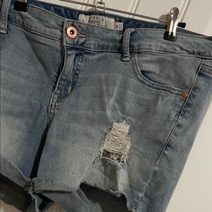 torrid Light Blue Distressed Jean Shorts